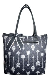 Small Quilted Tote Bag-ARB1515/GRAY